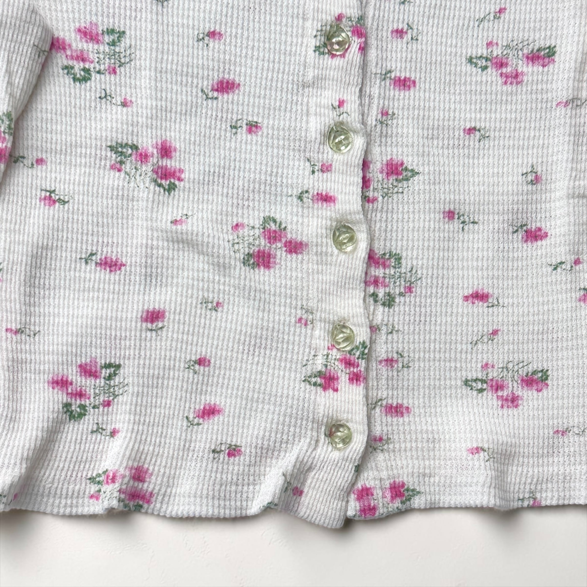 FUMIKA_UCHIDA  [FLORAL PRINT WAFFLE CARDIGAN]