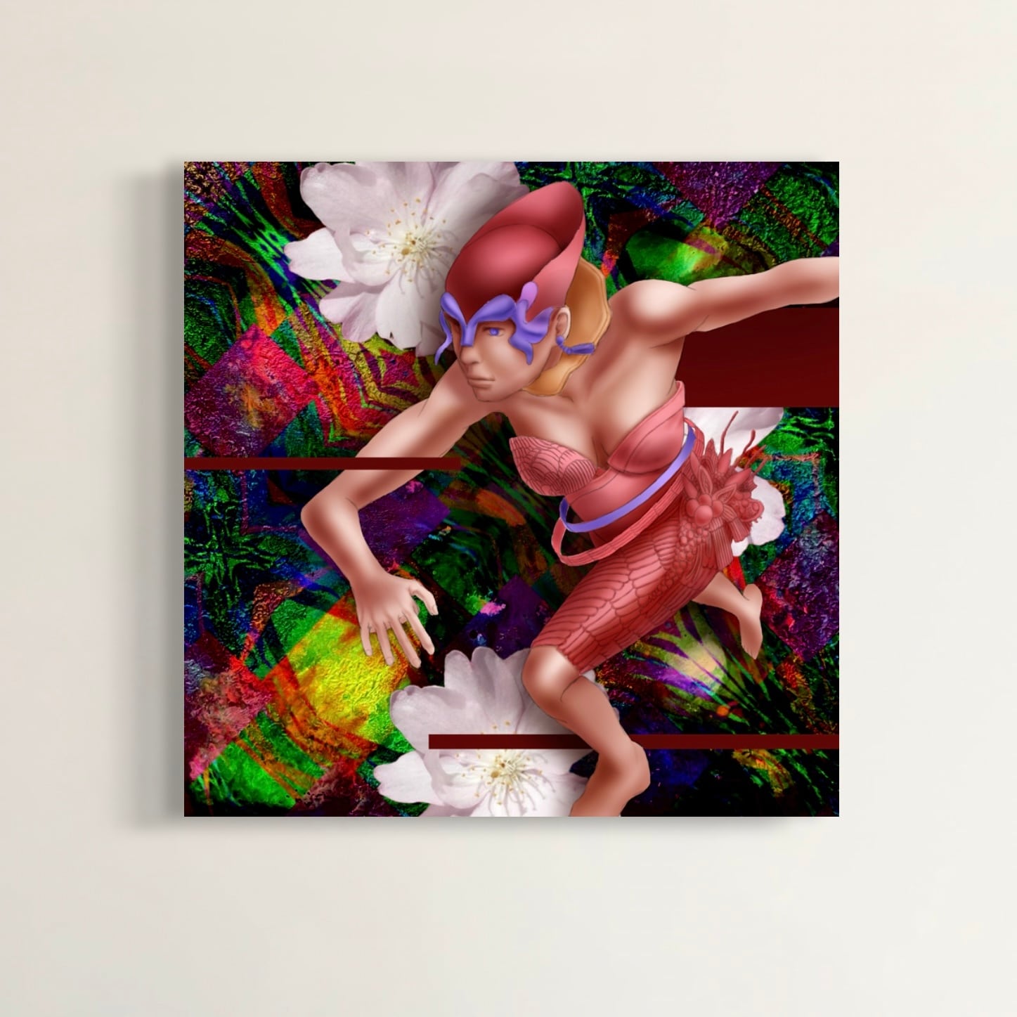 《駆ける》/2024年/プリントキャンバス/333×333mm