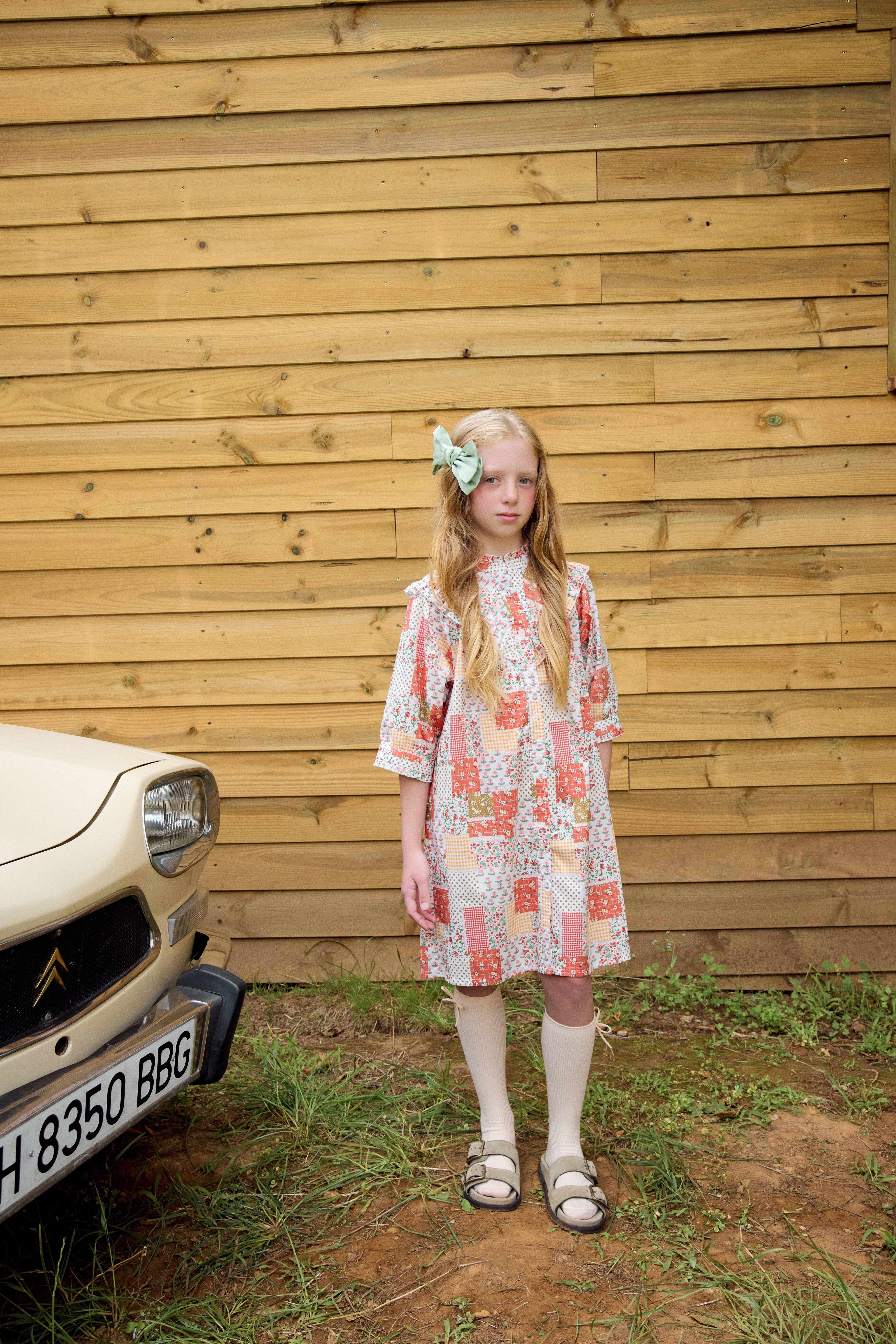 〈 Fish&Kids 25SS 〉 MULTIFLOWERS AND STRAWBERRY DRESS "ワンピース"