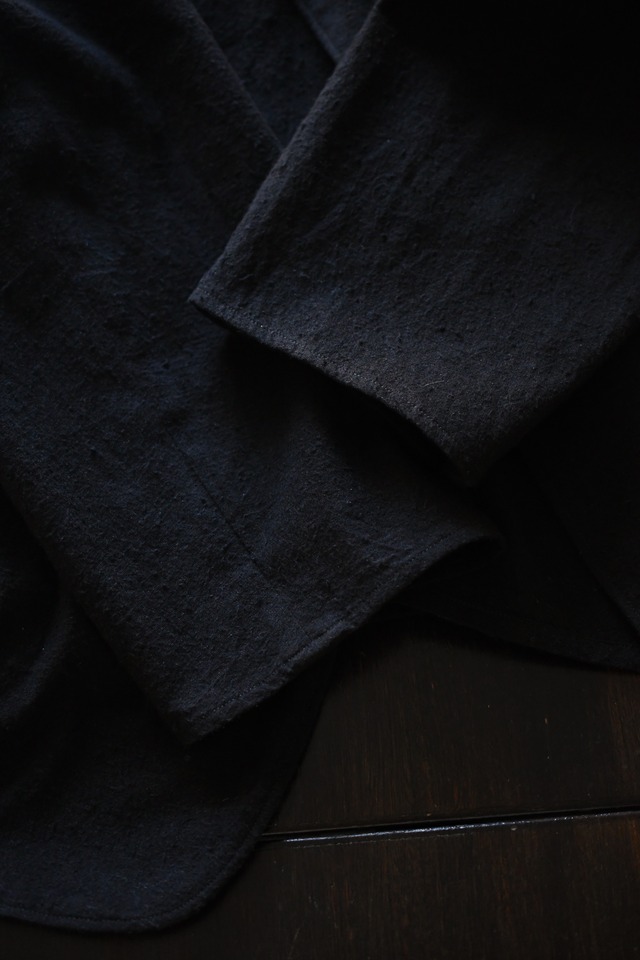 blurhms / Silk/Cotton Nep Cardigan Jacket (Black)