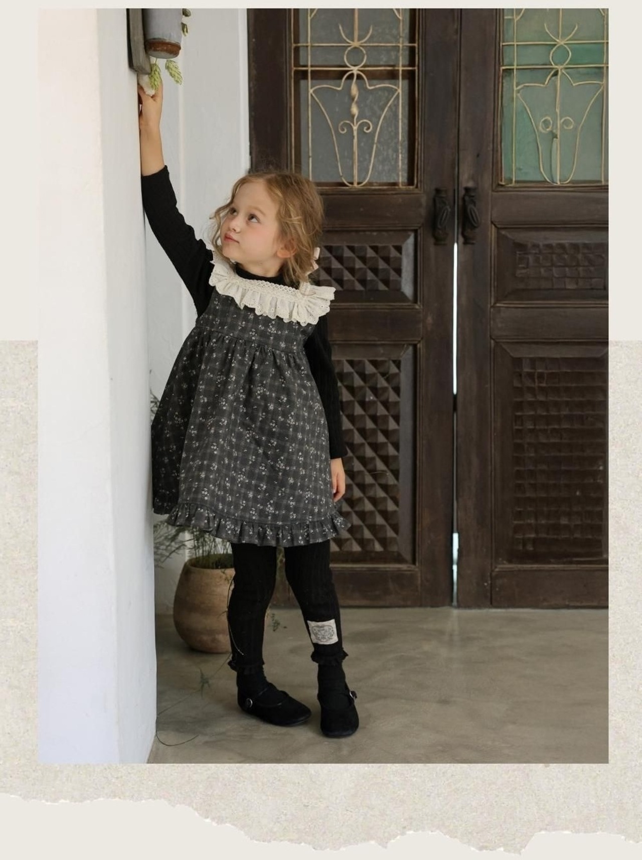 韓国子供服 / 26winter / puella FLO / サフランワンピース / キッズ / 冬服 *90~140*