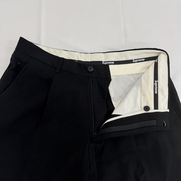 supreme スラックス 黒 ブラック 未使用】Supreme/シュプリーム スラックスパンツ/30 | REALCLOTHES