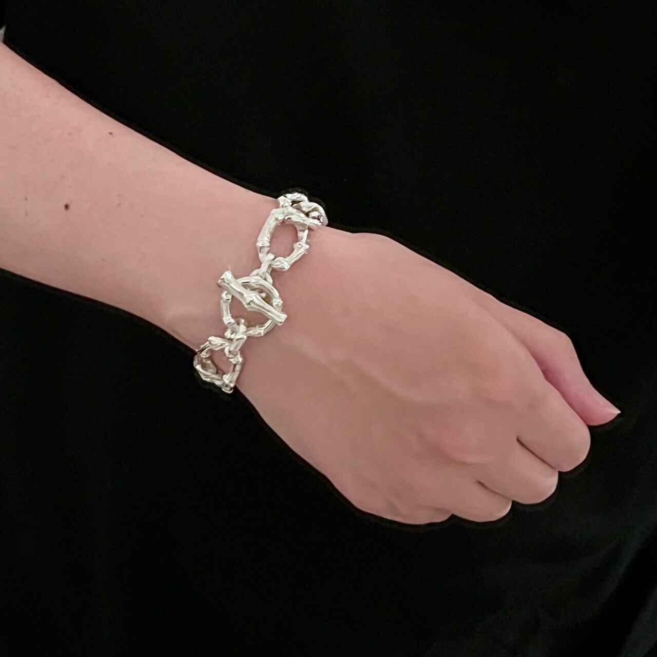 VINTAGE TIFFANY & CO. Bamboo Toggle Bracelet Sterling Silver