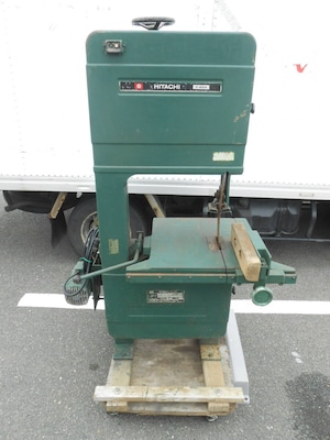 引き取り限定 ジャンク部品取り 日立 HITACHI 電気バンドソー B-600A 100V 木工 工作 薪切断 現状渡し 岩手