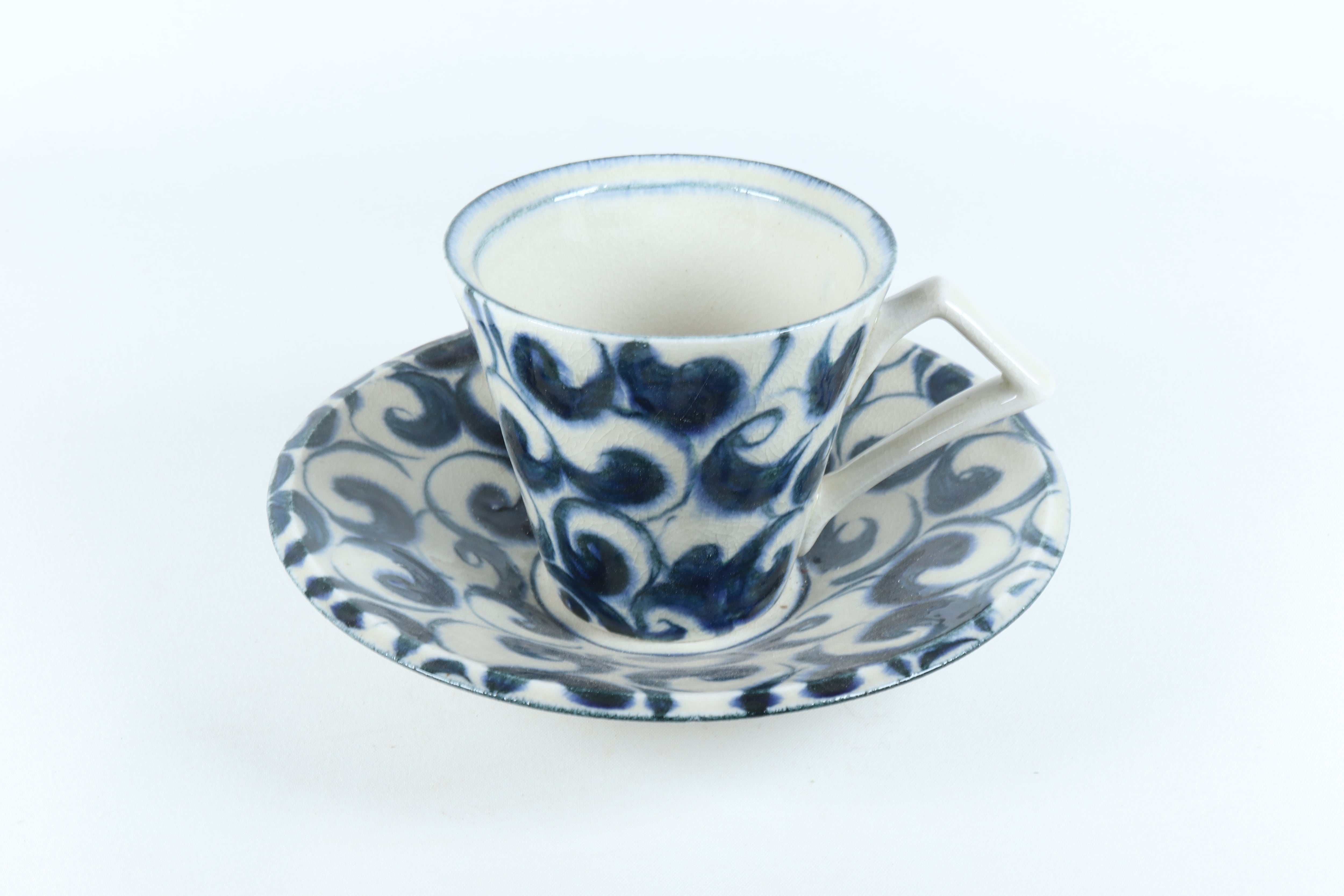 安南 コーヒーカップソーサー 渦【B級品 特価】