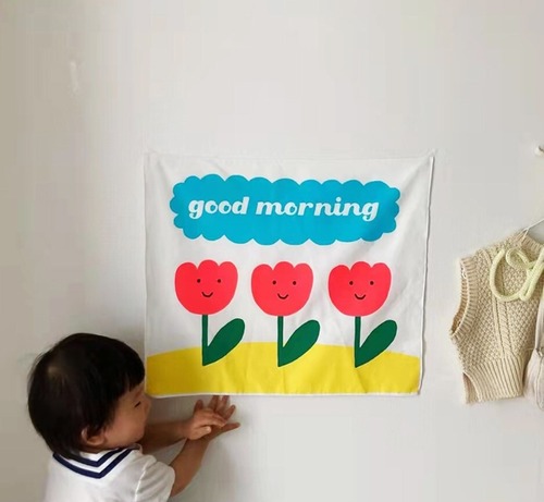 【お取り寄せ】壁飾り 撮影道具 背景布 写真用品 韓国風 ins キッズ かわいい 掛け布 ポスター