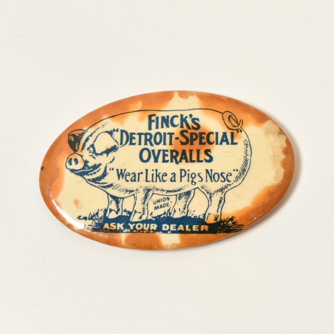 1900s~ FINCK'S POCKET MIRROR Advertising#1220890 | Button Works