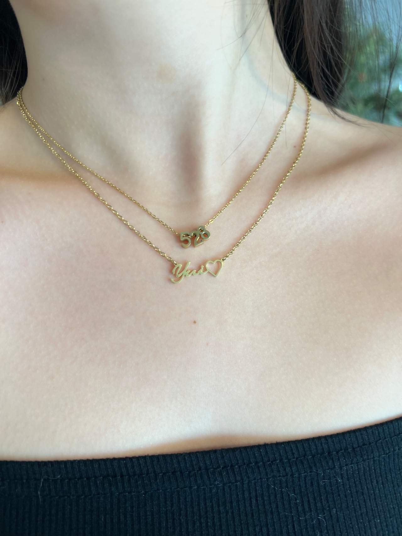 【受注SET】name × number necklace