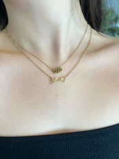 【受注SET】name × number necklace