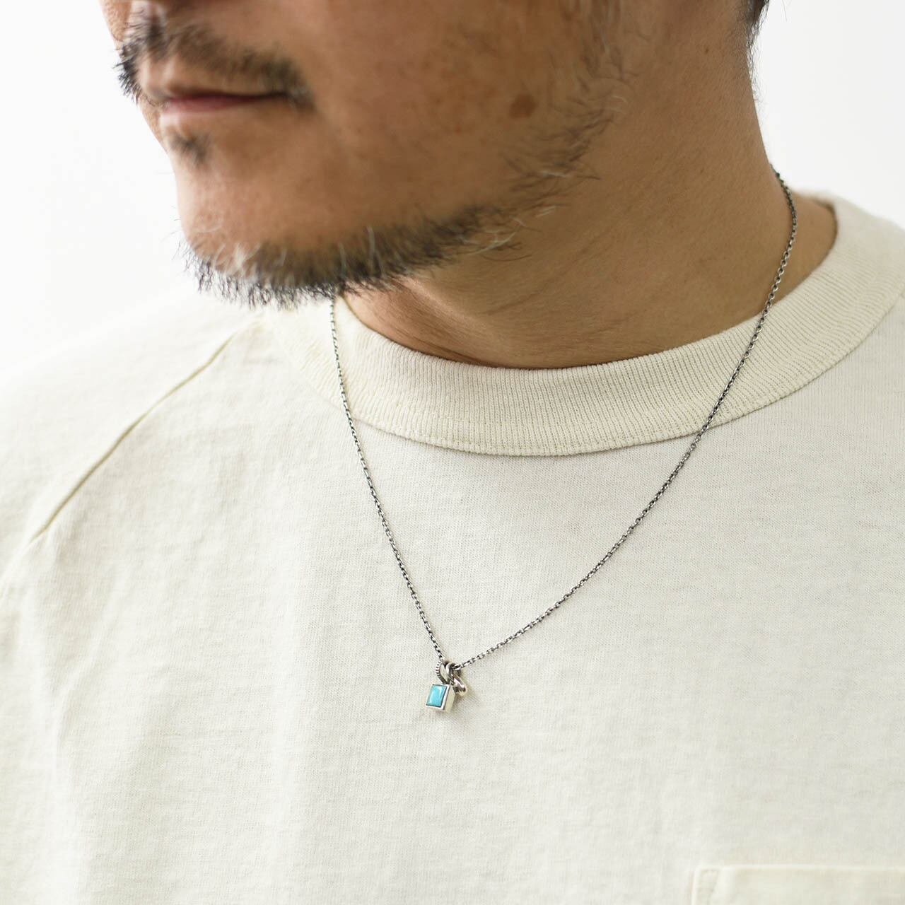 Sunku 39 [サンク] Square Turquoise Necklace [SK-182] スクエア