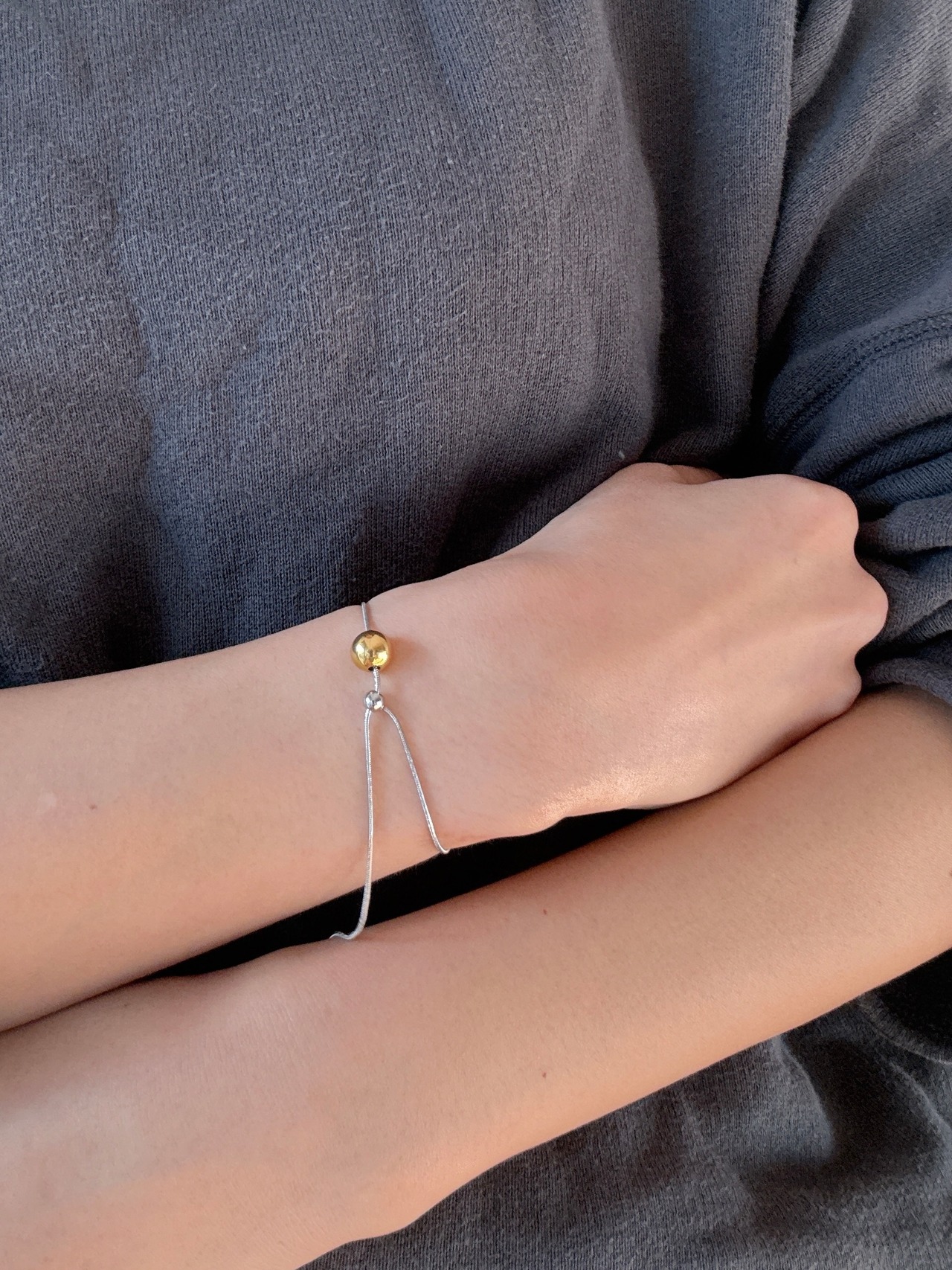 バイカラーボールブレスレット