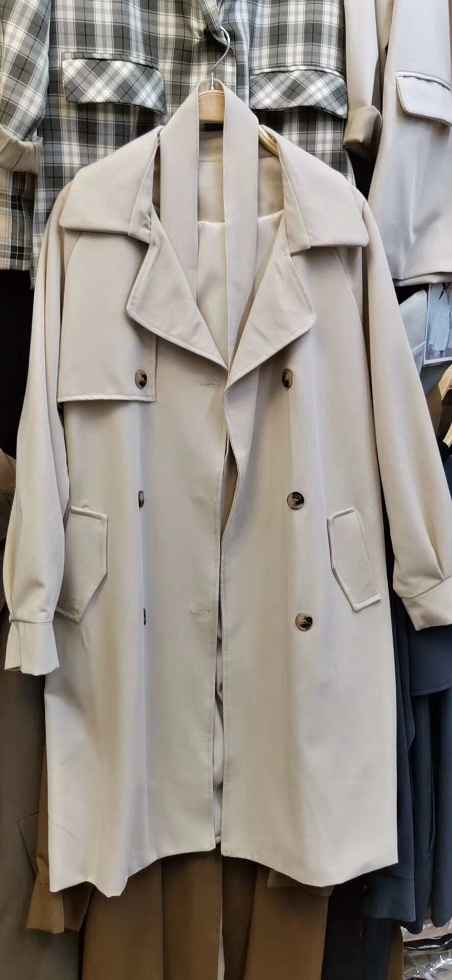 ウエストベルトロングコート