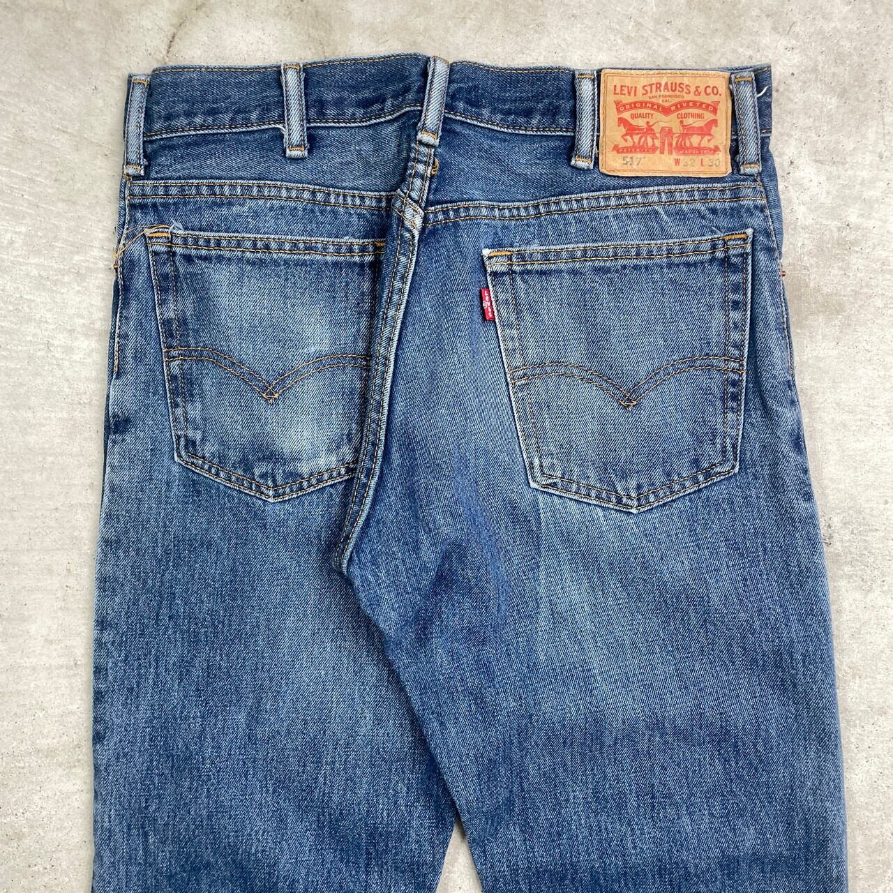リーバイス517 Levis W32 フレアボトム 青 古着 00s 17016 Levi's リーバイス 517 ブーツカット フレアデニムパンツ メンズW32