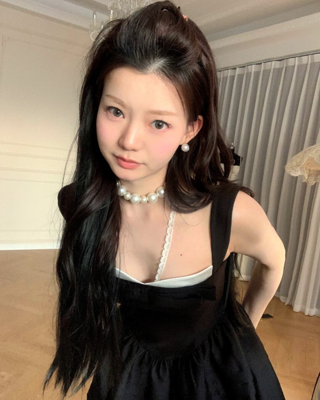 リボンデザインフレアワンピース l5284