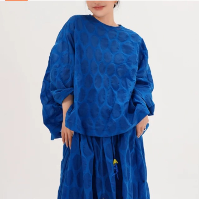 dot texture pullover blouse 14651