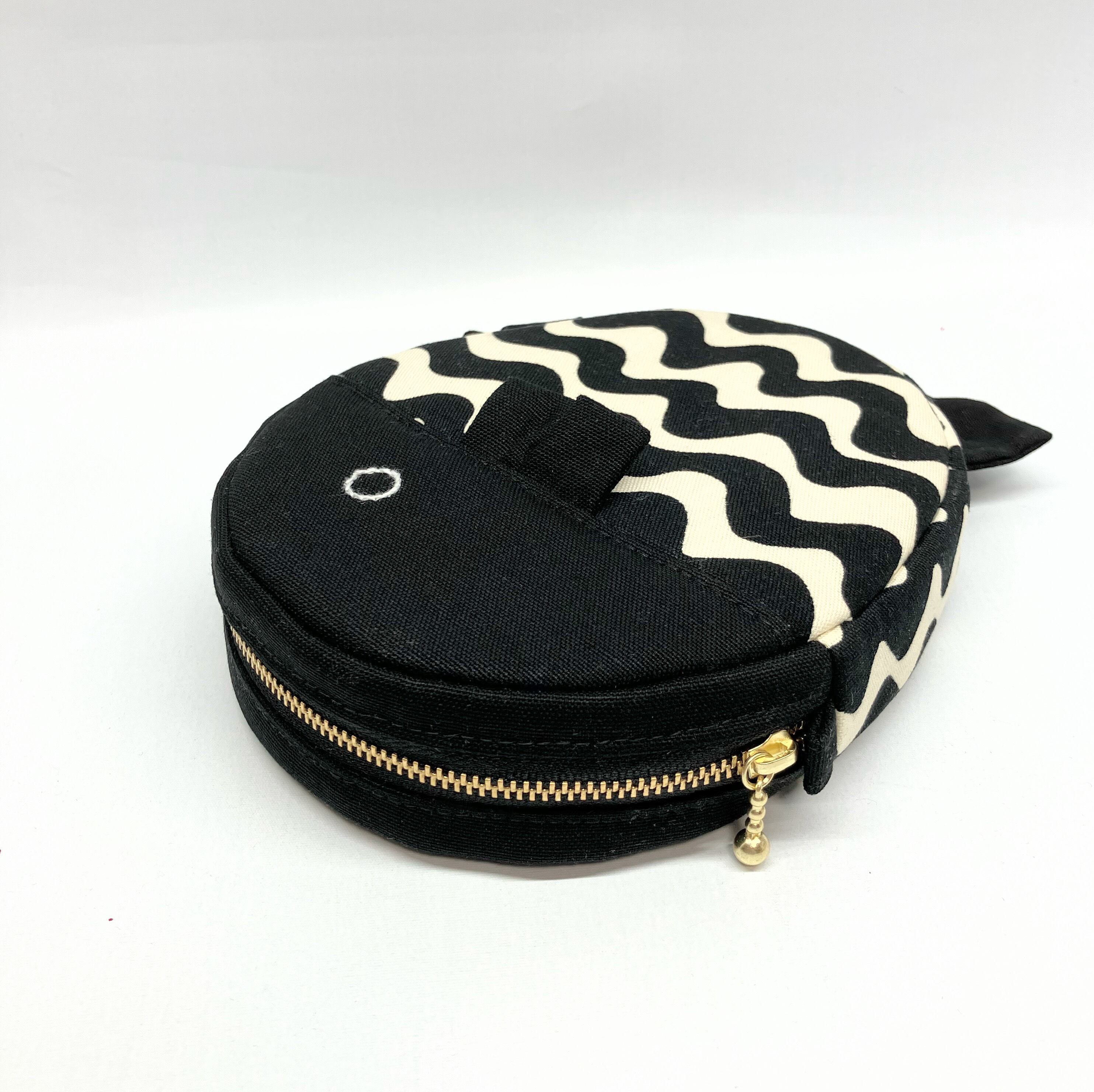 さかな ポーチ モノトーン｜とりさん工房ーかわいいハンドメイドポーチ