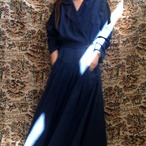 80s Denim Wrap Maxi Dress