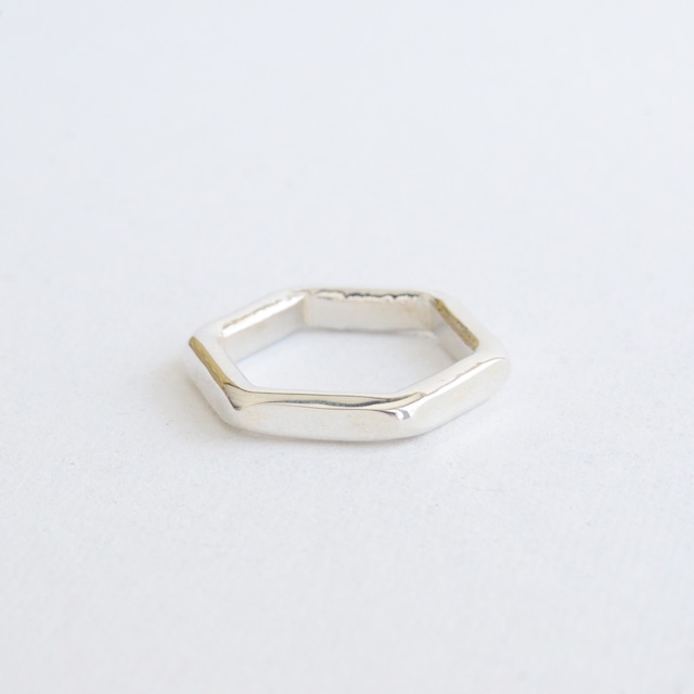 〈Silver925〉 hexagon  ring / 3mm