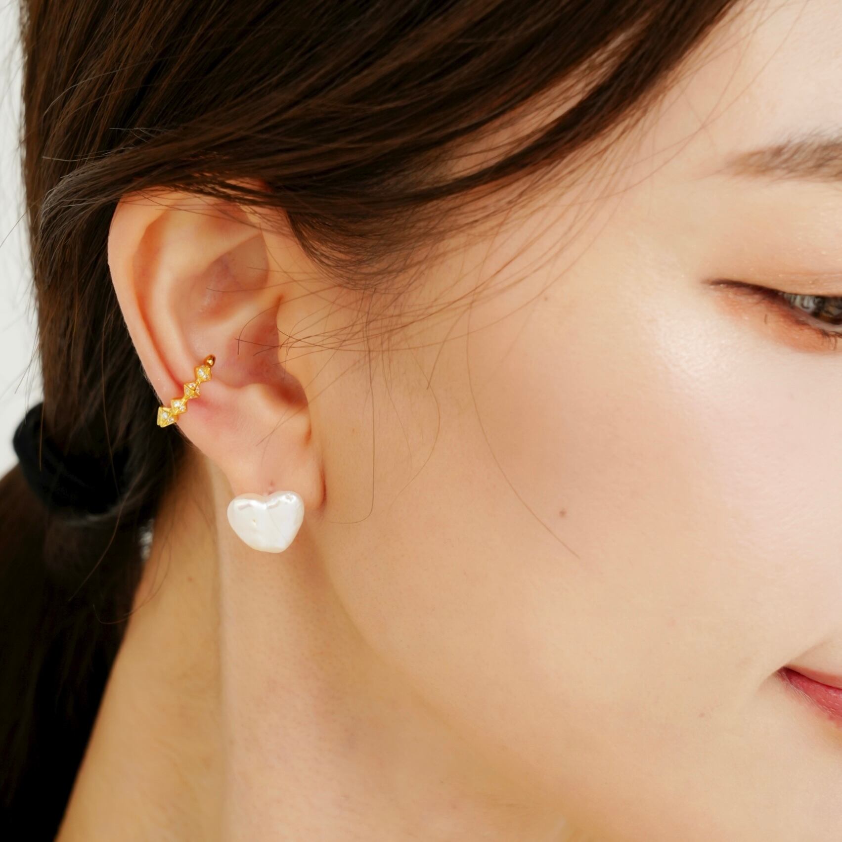 淡水Pearlハートピアス | BIJOUX+RAVI 【ビジュープラスラヴィ