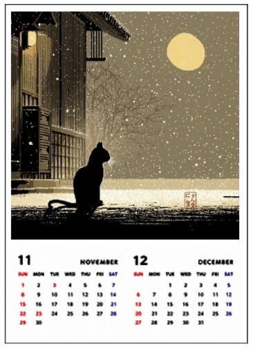 卓上カレンダー〉にゃん暦堂 江戸猫 歳時記 2026 | にやん暦堂