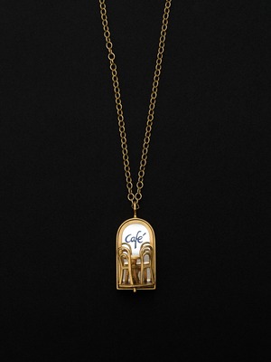Cafe Mirror Pendant Necklace