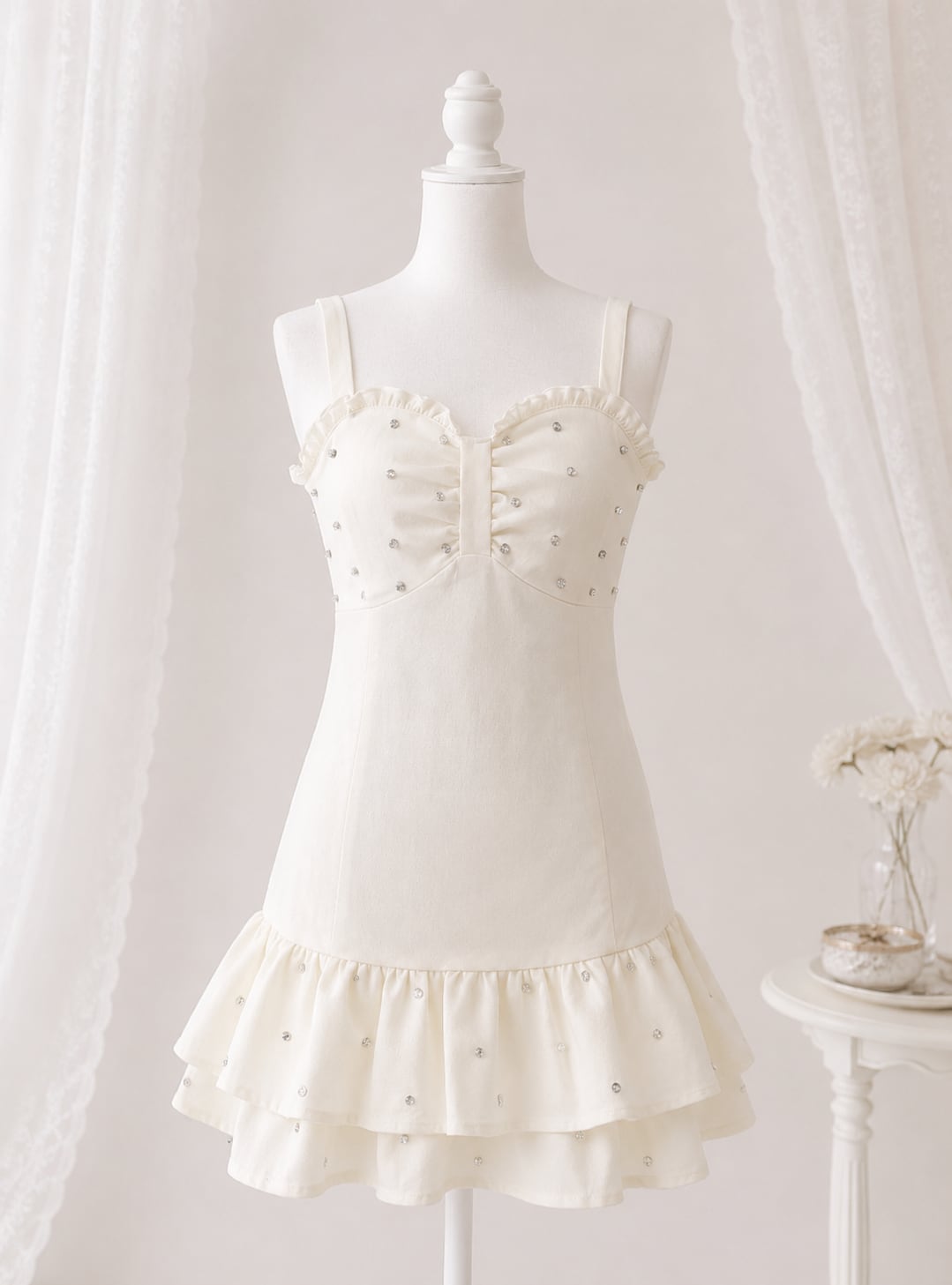 denim ribbon bijou op