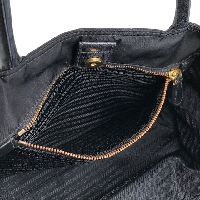 PRADA プラダ ショルダーバッグ ブラック トライアングルロゴ ナイロン 2WAY トートバッグ vintage ヴィンテージ オールド 2krwdw