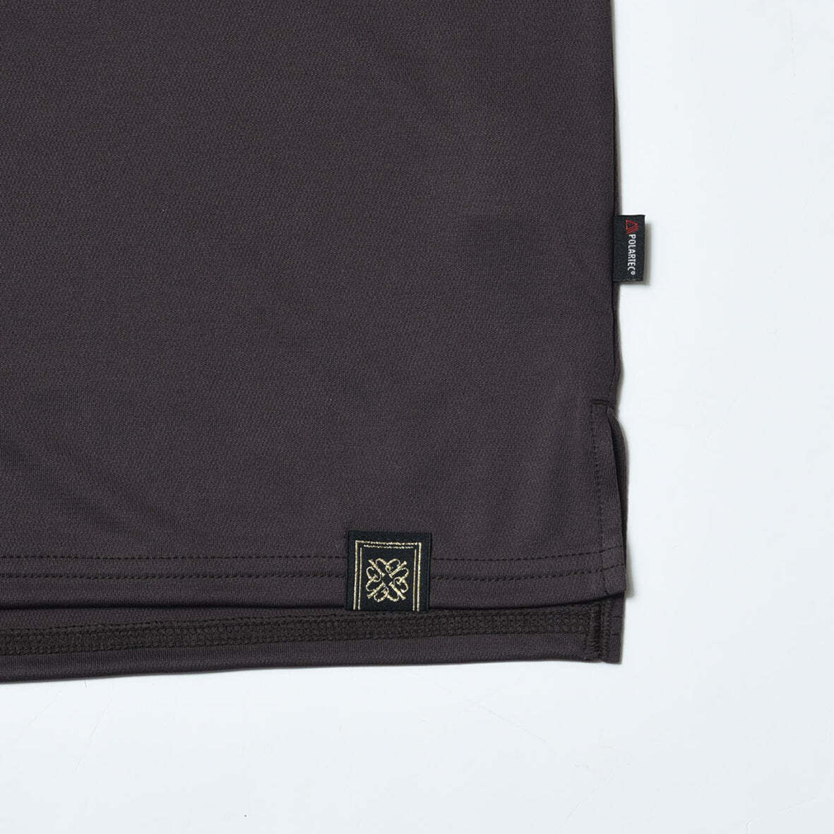 charbon / POLARTEC POWER DRY SLEEVELESS T-SHIRTS (OVAL LOGO BROWN