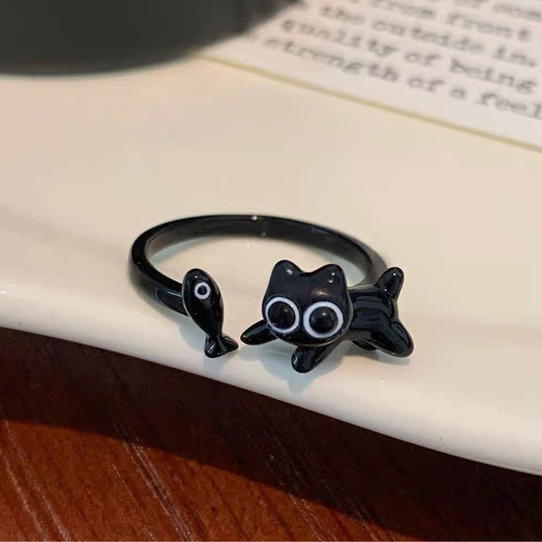 ヘアクリップ】 黒猫 ネコ Neko アクリルヘアクリップ 髪留め 前髪