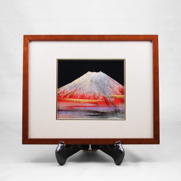 輪島塗 一号パネル「赤富士」沈金 | 輪島塗しおやす漆器工房Online Shop