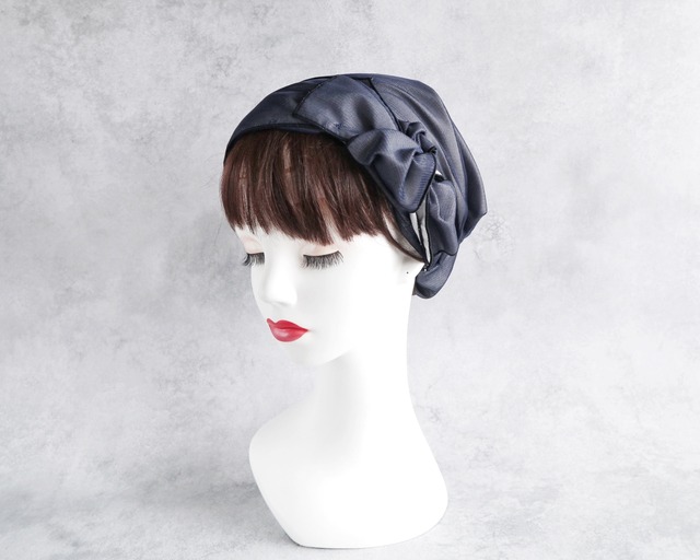 【再販7】チュール二枚重ねのサッシュリボン（深い海色）：Two layered sash ribbon in deep sea color tulle