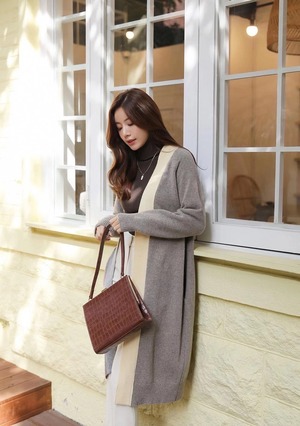 ロングニットカーディガン