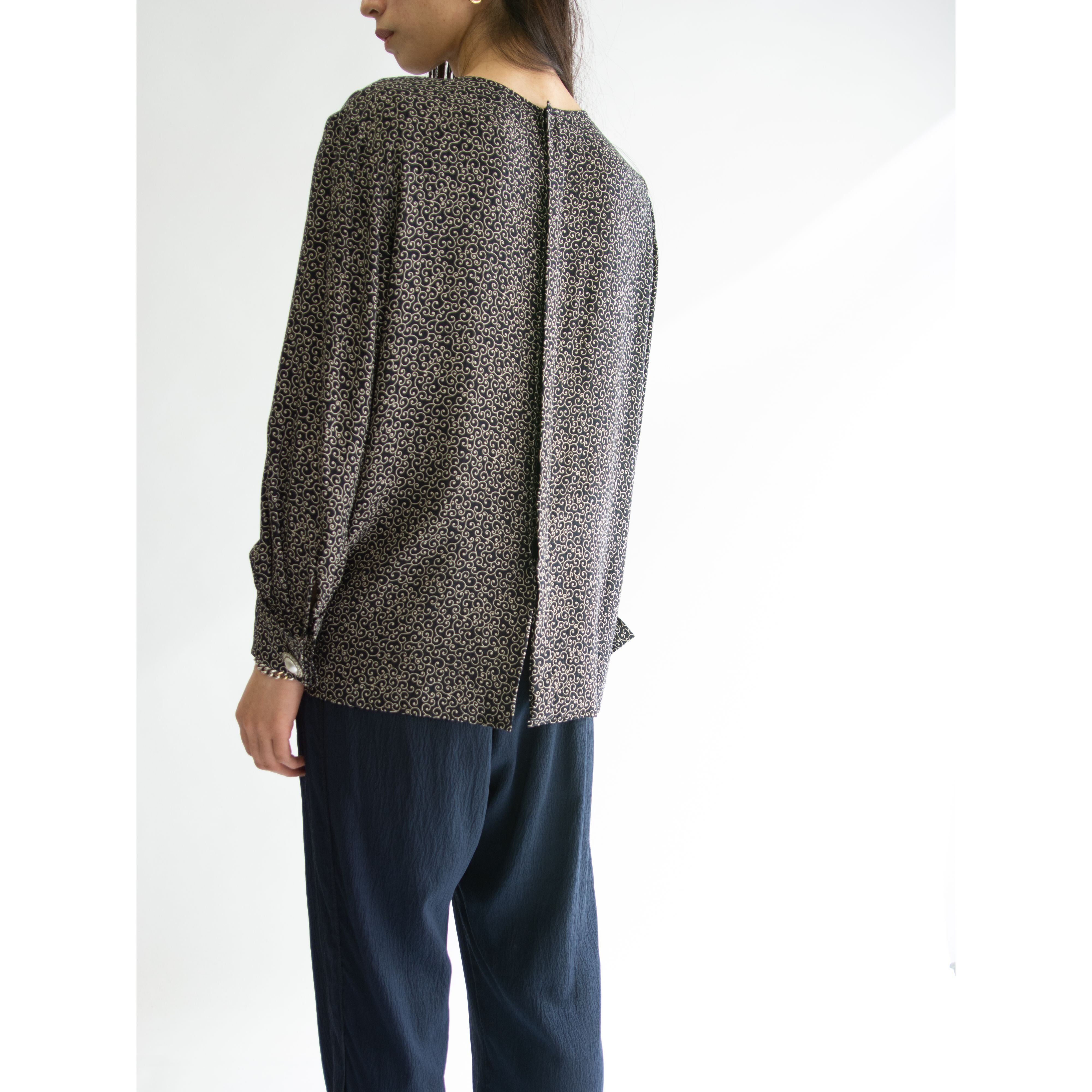 【valentino】Made in Italy 100% Silk Pullover Blouse(ヴァレンティノ イタリア製 シルクブラウス プルオーバー)