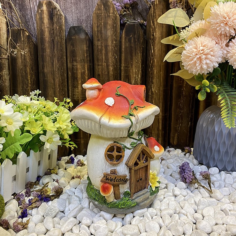 ガーデンライト キノコハウス ソーラーライト搭載 装飾品 アート