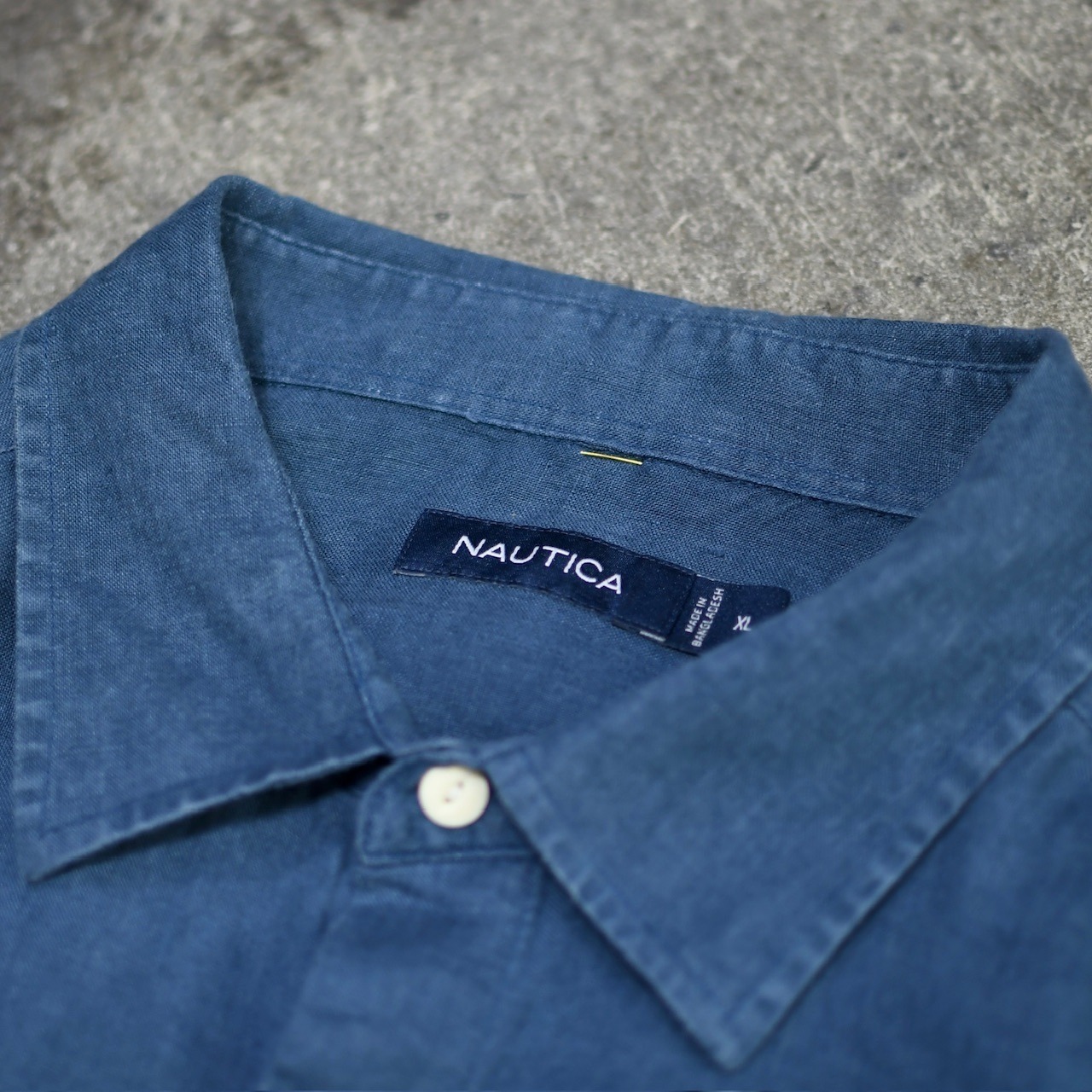 NAUTICA linen shirt blue