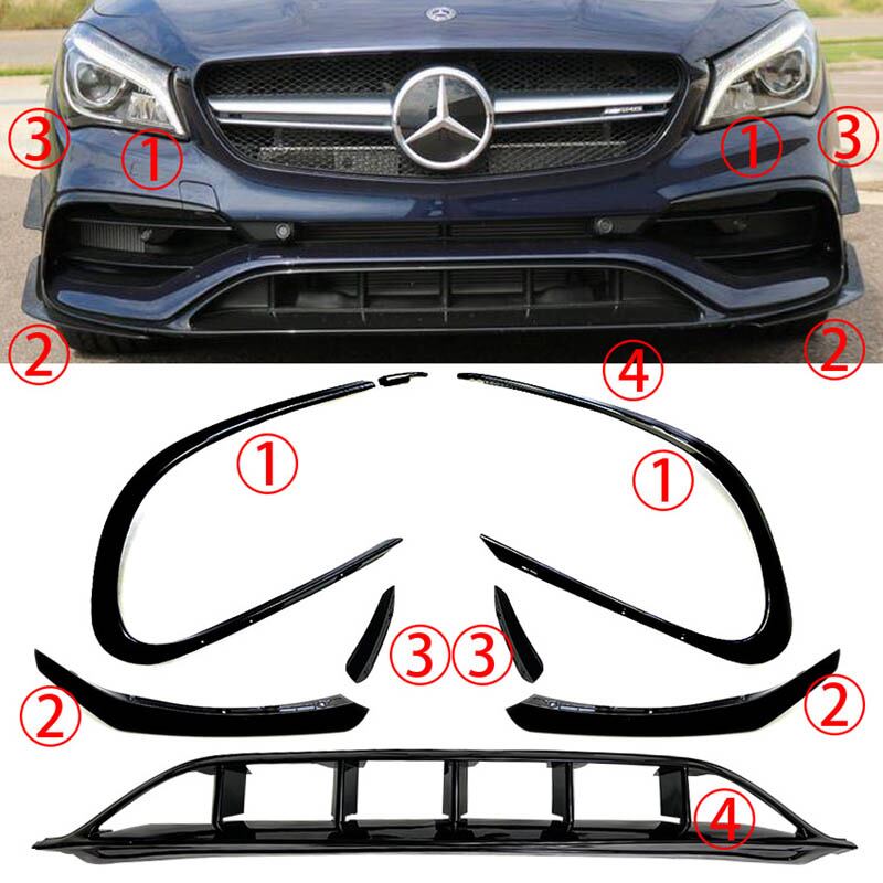 フロントリップエアフィン ABS製 メルセデスベンツ CLA C117 X117