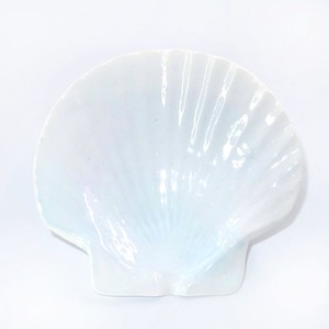 ホタテ貝皿（白色）T-9