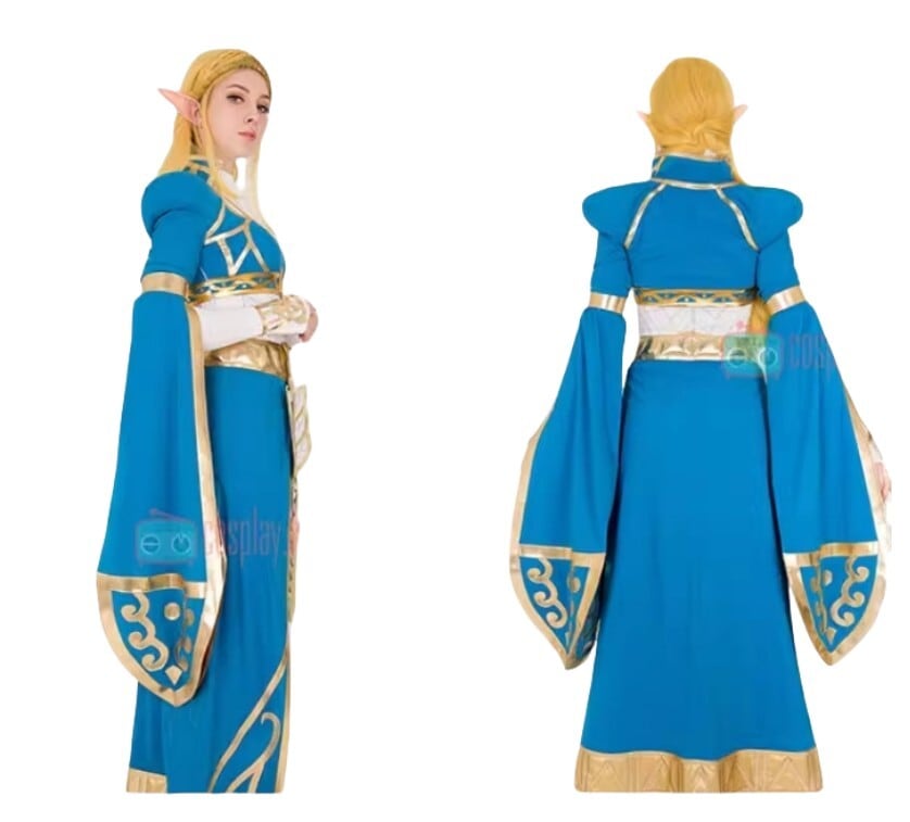 K3327 ブレスオブザワイルド ゼルダ姫 風 ドレス コスプレ衣装 cosplay