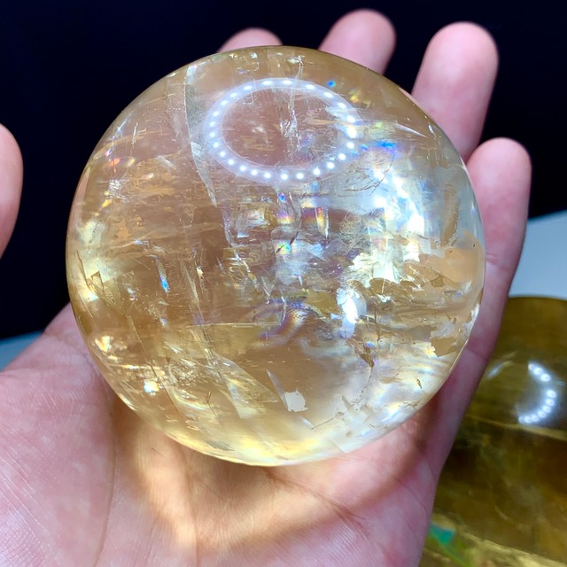 no1.虹有り♪レインボー大玉カルサイトスフィア