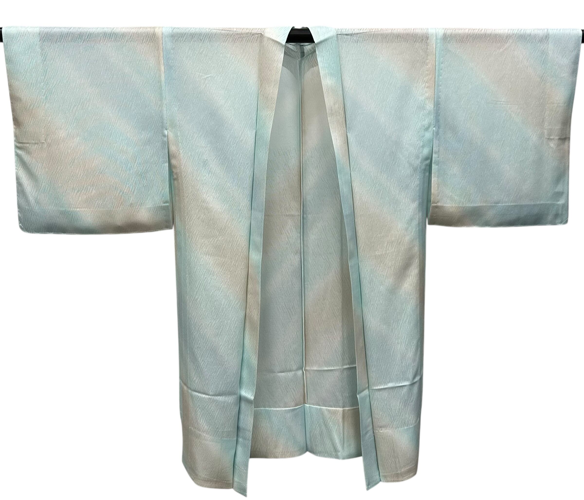 夏物 羽織 塵除けうすい瓶覗色～白橡色 紋紗 裄丈 69.5㎝ 新品 K6664