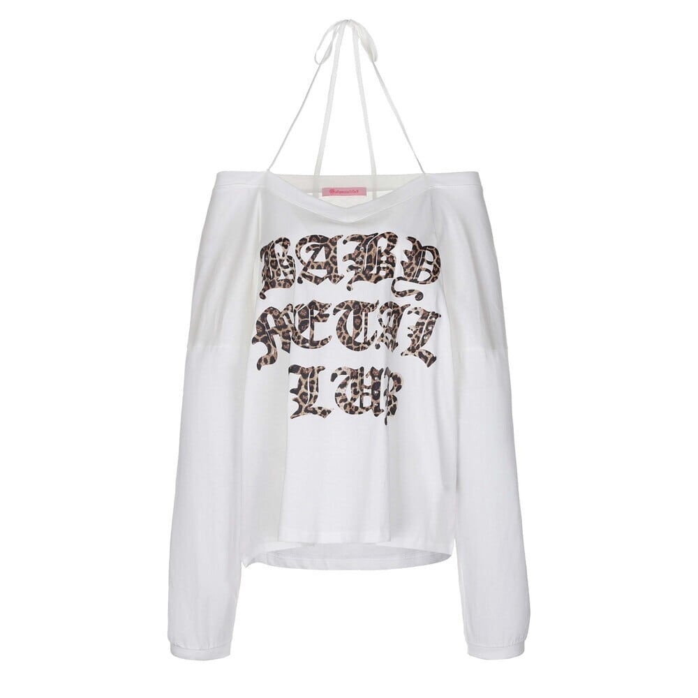 Baby metal club] Leopard logo string tee (white) 正規品 韓国