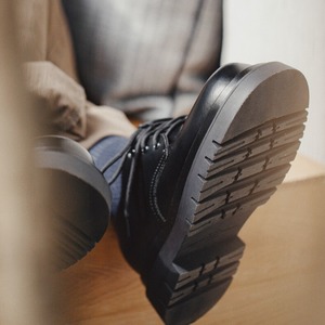 Black Thick Sole Lace-up Shoes / ブラック シック ソール レースアップ シューズ