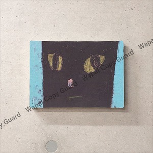 アートパネル アートボード ファブリックパネル おしゃれ 【沖野あゆみ 黒い猫】 サイズ：SM（227mm×158mm） 壁掛け 絵 絵画 インテリア アートフレーム