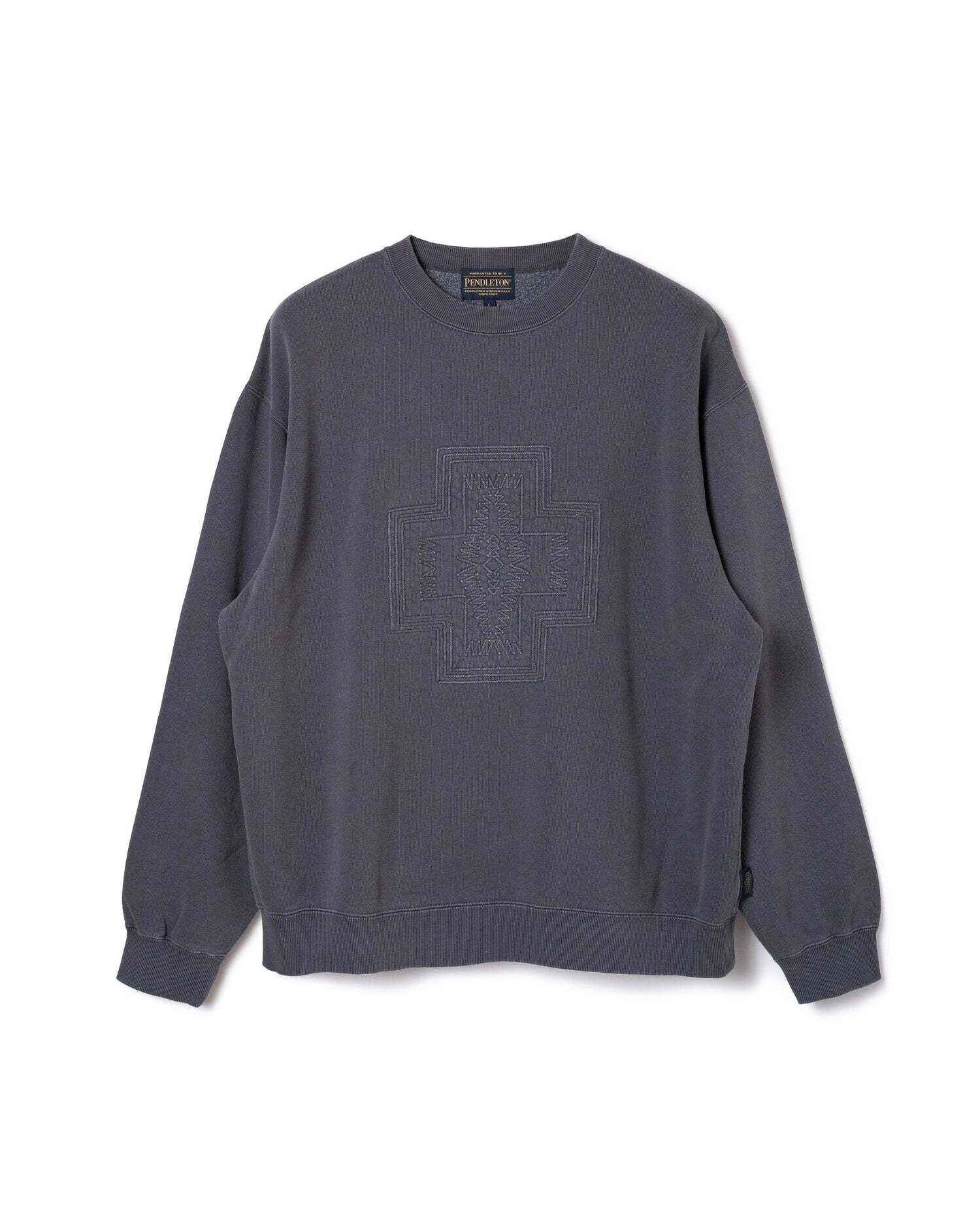PENDOLETON (ペンドルトン) ー ピグメントダイEMBスウェット Charcoal 4475-7011