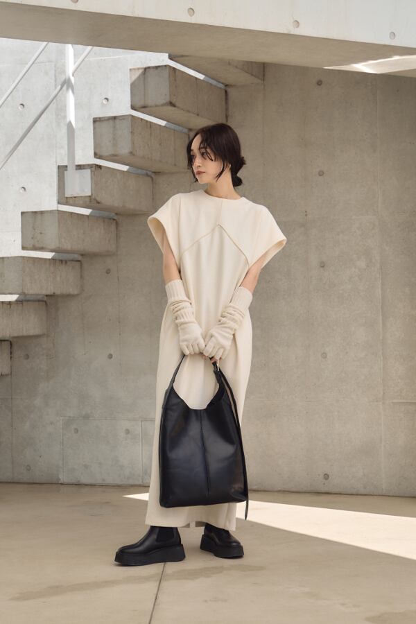 Hella ヘラ / PIPING BOUCLE DRESS パイピングブークレドレス / h243 