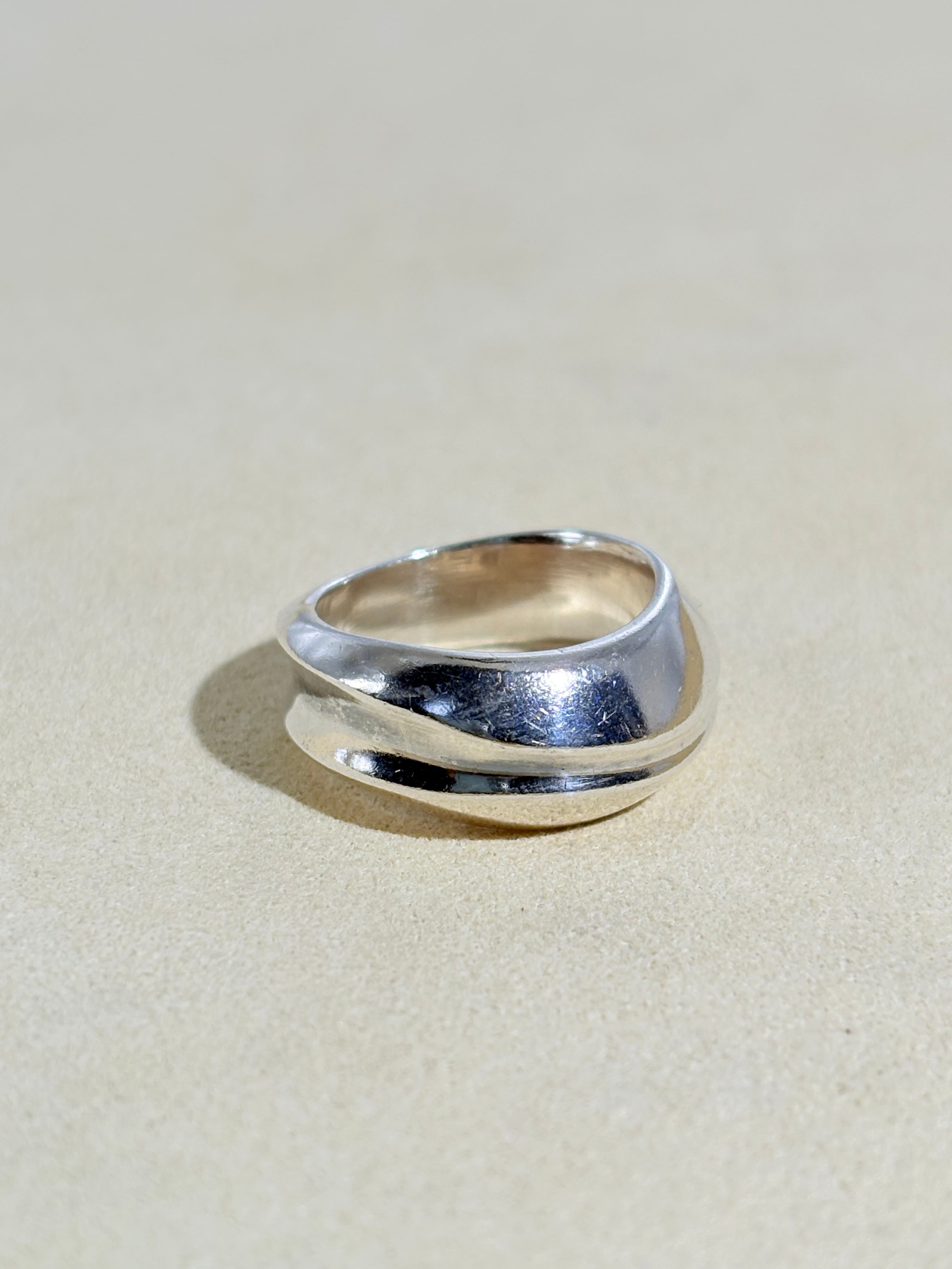 Sculptural Grooved Ring #10 -W.S Sorensen-