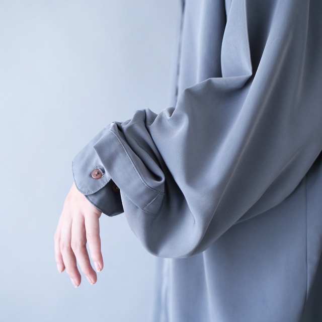 "刺繍" fly-front minimal design loose silhouette shirt