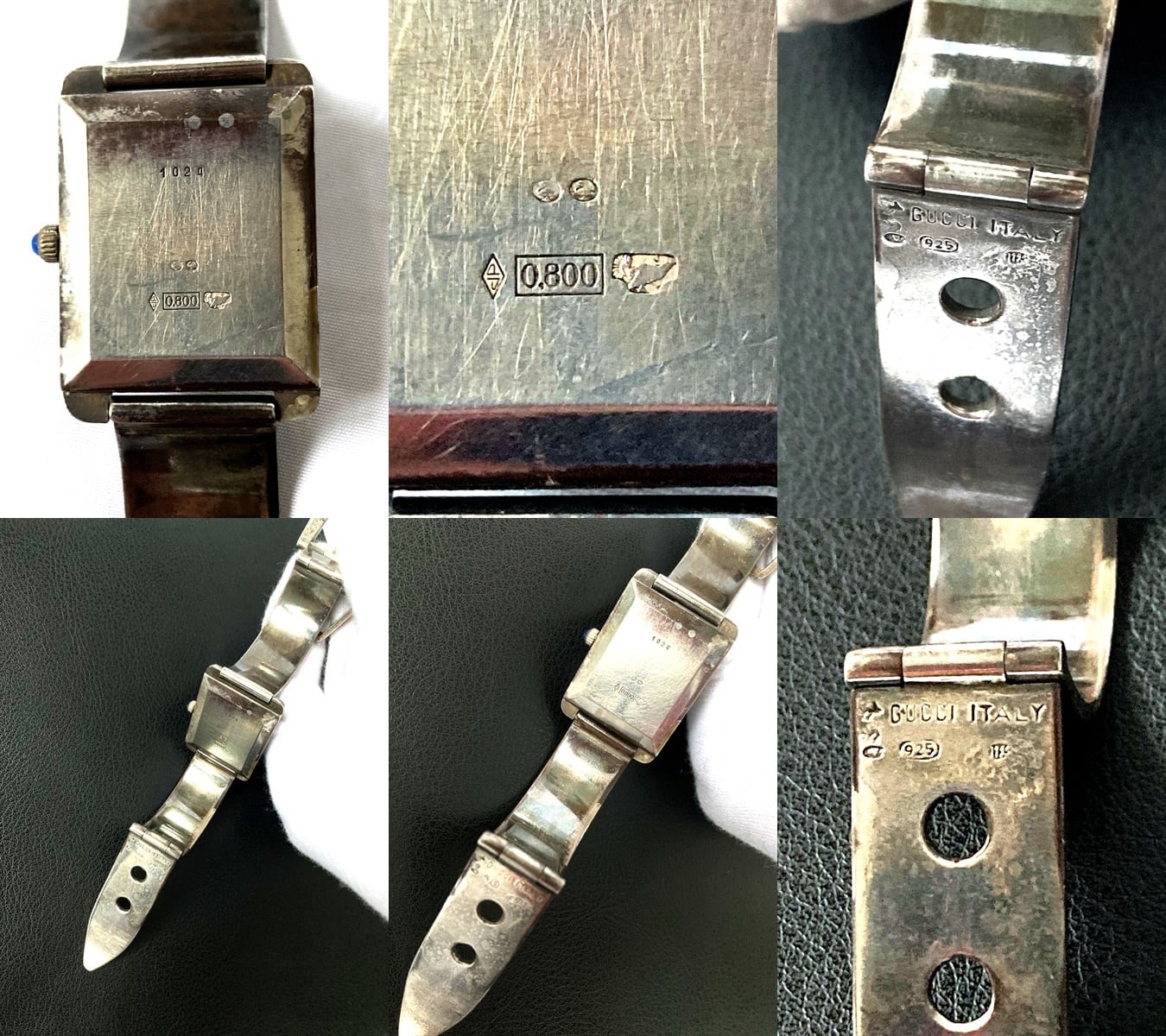 GUCCI グッチ Vintage GUCCI Watch Silver x シェリー バングル