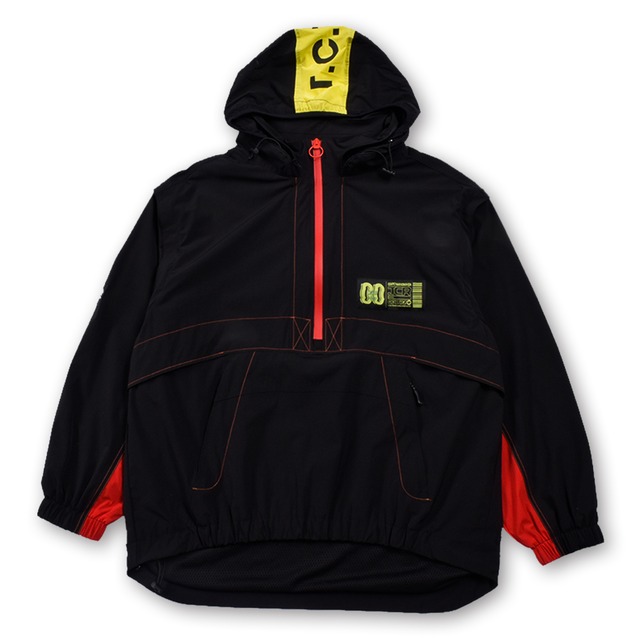 T.C.R TRICLIMATE 2WAY SHELL ANORAK V2 - BLACK/RED