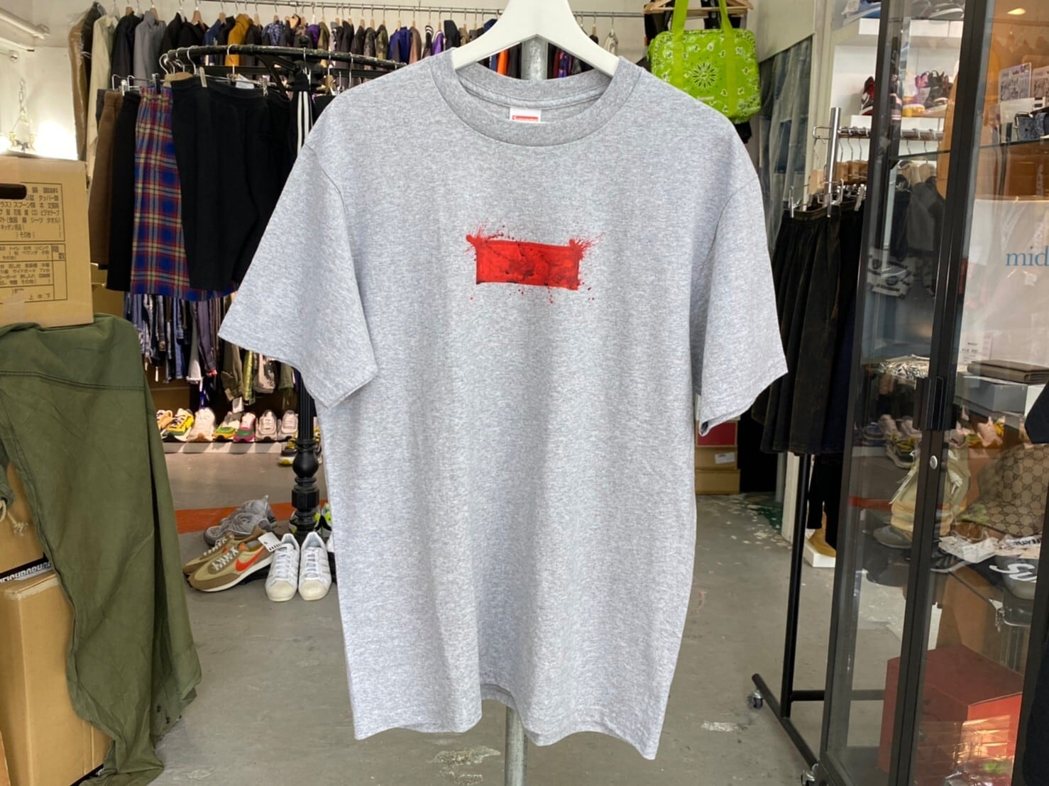 Supreme 22SS × RALPH STEADMAN BOX LOGO TEE HEATHER GREY MEDIUM  